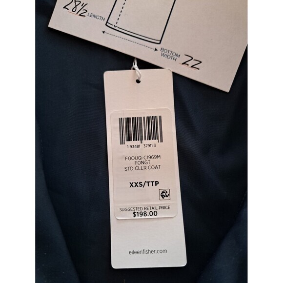 Eileen Fisher Womens Pullover Anorak Jacket Quarter 1/4 Zip Black Green Size XXS - Picture 6 of 9